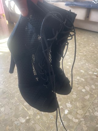 Zapatos de vestir negros de malla para mujer