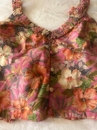 Conjunto de top y falda floral