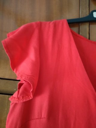 Vestido rojo volantes