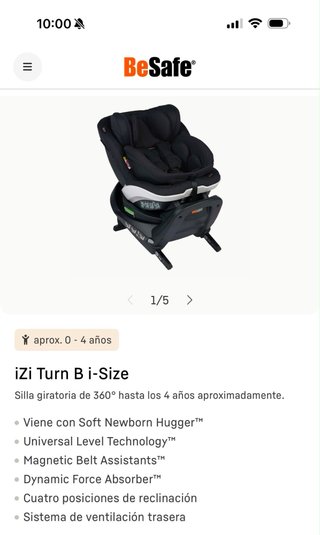 Silla Coche BeSafe Izi Turn B Giratoria