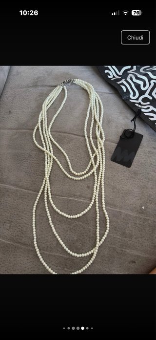Collana perle bianche