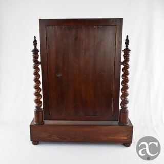 Toucador madeira e espelho com 1 gaveta, séc. XIX