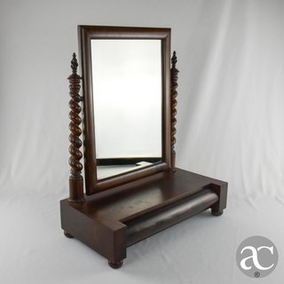 Toucador madeira e espelho com 1 gaveta, séc. XIX