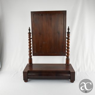 Toucador madeira e espelho com 1 gaveta, séc. XIX