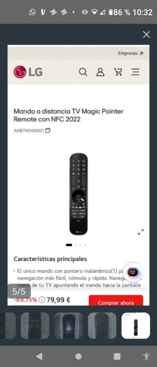 Mando LG Magic Control Original