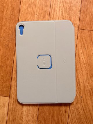 Funda iPad Mini 6 Origami Gris y Azul.