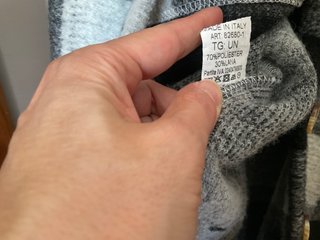 Chaqueta cuadros oversize negra y gris