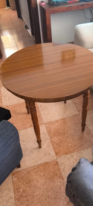 Mesa camilla redonda madera 80cm