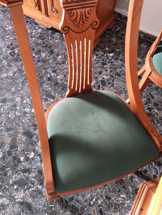 Mesa comedor madera maciza + 6 sillas