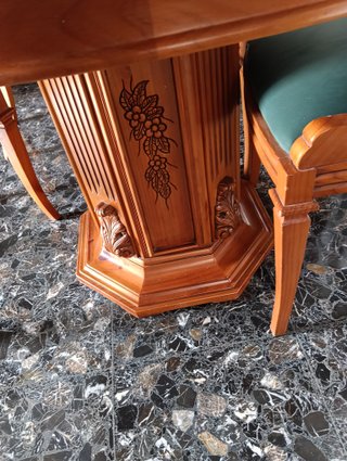 Mesa comedor madera maciza + 6 sillas