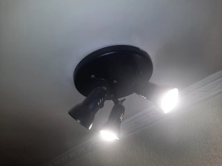 Lámpara Techo 3 Focos Negra