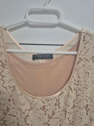 Vestido TWIN-SET Beige Encaje