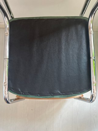 4 Sillas Comedor Ratán y Terciopelo