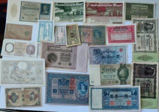 2 lotes Billetes Antiguos - Primera mitad siglo XX