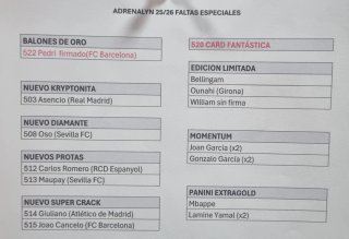 Cromos Liga Adrenalyn 25/26 - Lamine Yamal y Nico