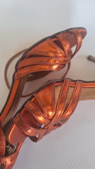 Zapatos Tango Soy Porteña Originales Naranja Dorad