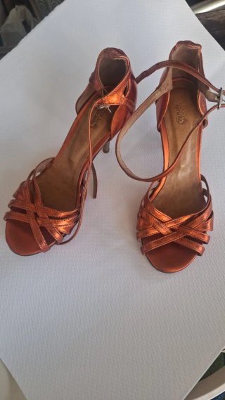 Zapatos Tango Soy Porteña Originales Naranja Dorad