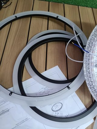 Caufloce 95cm Lamparas Ventilador De Techo RGB