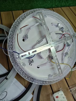 Caufloce 95cm Lamparas Ventilador De Techo RGB