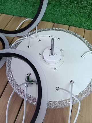 Caufloce 95cm Lamparas Ventilador De Techo RGB