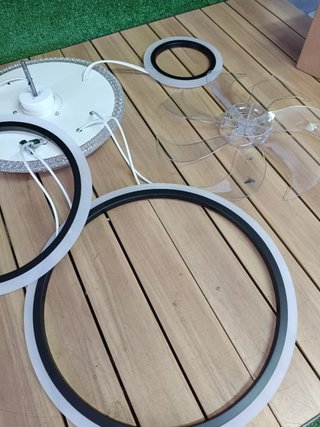 Caufloce 95cm Lamparas Ventilador De Techo RGB