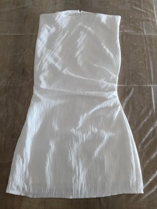 Vestido Stradivarius Blanco Talla XS