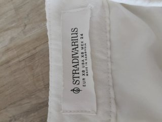 Vestido Stradivarius Blanco Talla XS