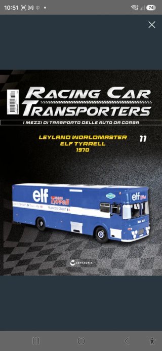 Camion Racing Car Transporter Elf Tyrrell 11