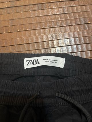Pantalones Cargo Zara Negro Talla M