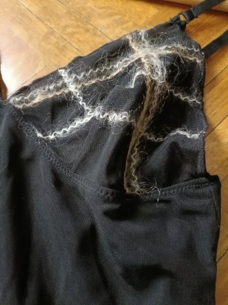 Bonito Camisón Vestido TCN Negro con Detalles
