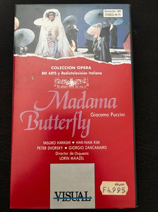 Madama Butterfly VHS - Ópera Italiana