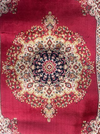 Tappeto persiano bordeux antiscivolo 67x105
