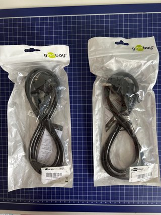 2 Cables de Alimentación Goobay Nuevos