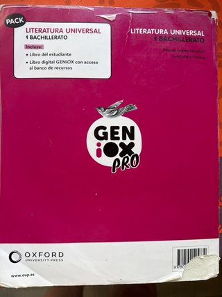 Literatura Universal 1º Bachillerato. Libro del...