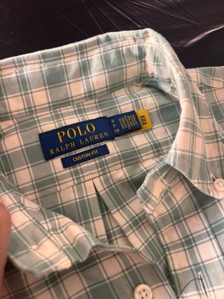Camicia Polo Ralph Lauren a quadri verde nuova