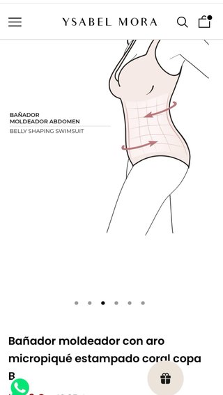 Bañador moldeador con aro rojo