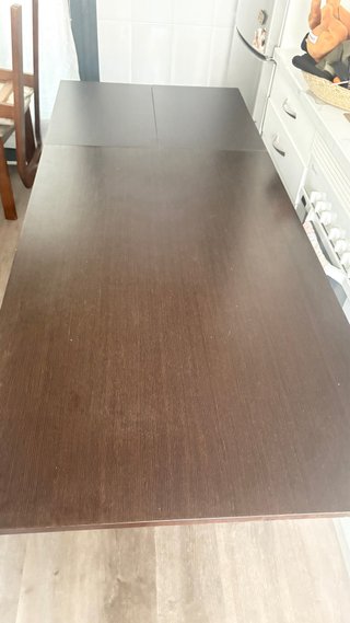 Mesa de cocina extensible de madera
