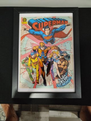 Comic superman enmarcado