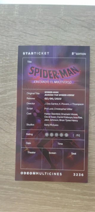 Pack 6 Startickets Cine