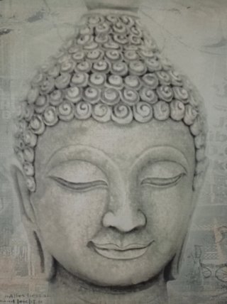 Cuadro Buda Madera 49x49 cm