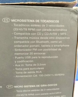 Tocadiscos Muse MT-112W Micro Sistema