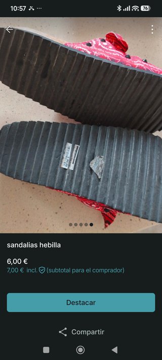 Sandalias hebilla estilo bandana talla 40