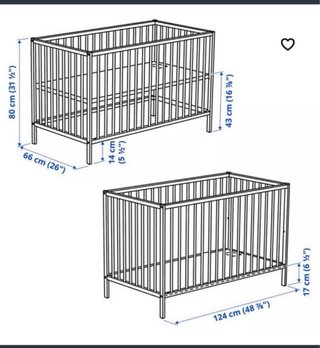 Cuna Ikea SNIGLAR + Colchón La Cigüeña