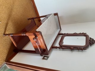 Mueble Lavabo Artesanal Madera y Mármol
