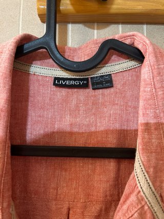 Camisa Lino Manga Corta Livergy Talla L