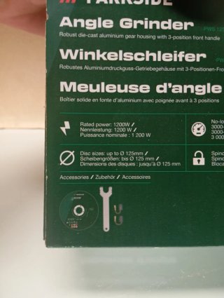 PARKSIDE Amoladora Angular 125mm a cable