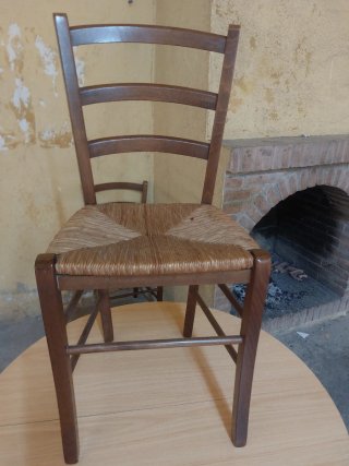 Silla de enea madera
