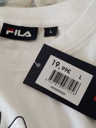 Camiseta Fila Crop Top Blanca