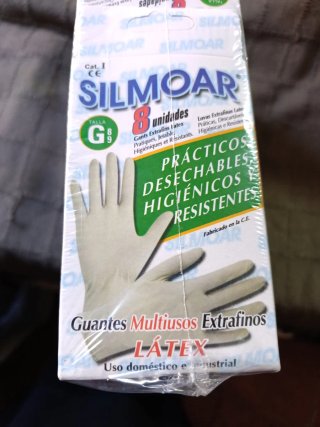 12 Cajas de 8 Guantes Multiusos Extrafinos SILMOAR