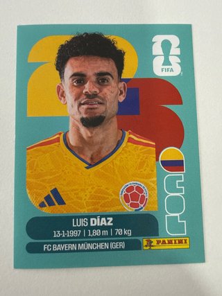 Cromo Luis Díaz Mundial 2026 Panini